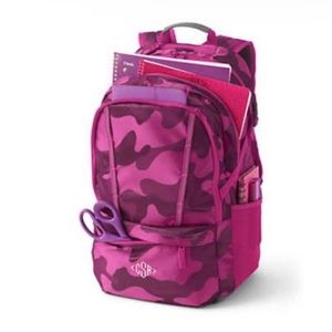 Lands’ End KIDS ClassMate BACKPACK XL BRAND NEW! in Berry Camo print.